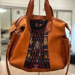 “Versatile Leather Preowned Bag: Crossbody to Shoulder to Backpack”